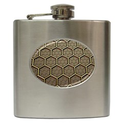 Texture Hexagon Pattern Hip Flask (6 oz)