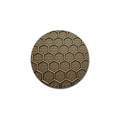 Texture Hexagon Pattern Golf Ball Marker