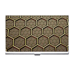 Texture Hexagon Pattern Business Card Holders