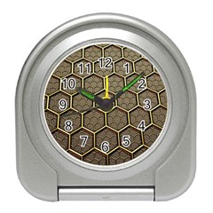 Texture Hexagon Pattern Travel Alarm Clocks