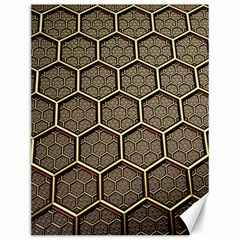 Texture Hexagon Pattern Canvas 12  x 16  