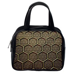 Texture Hexagon Pattern Classic Handbags (One Side)