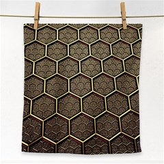 Texture Hexagon Pattern Face Towel