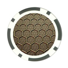 Texture Hexagon Pattern Poker Chip Card Guard (10 pack)