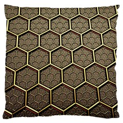 Texture Hexagon Pattern Large Cushion Case (One Side)