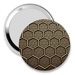 Texture Hexagon Pattern 3  Handbag Mirrors