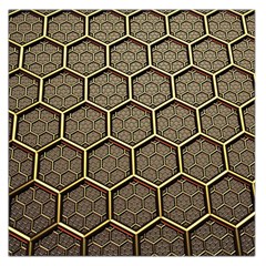 Texture Hexagon Pattern Large Satin Scarf (Square)