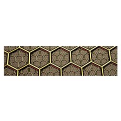 Texture Hexagon Pattern Satin Scarf (Oblong)