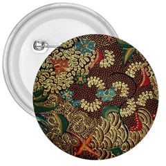 Traditional Batik Art Pattern 3  Buttons