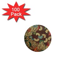 Traditional Batik Art Pattern 1  Mini Magnets (100 pack) 