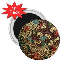 Traditional Batik Art Pattern 2.25  Magnets (10 pack) 