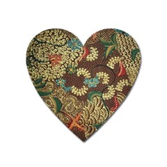 Traditional Batik Art Pattern Heart Magnet