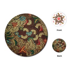 Traditional Batik Art Pattern Playing Cards (Round) 