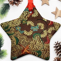 Traditional Batik Art Pattern Star Ornament (Two Sides)