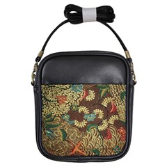 Traditional Batik Art Pattern Girls Sling Bags