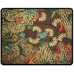 Traditional Batik Art Pattern Fleece Blanket (Medium) 