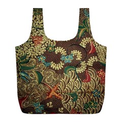 Traditional Batik Art Pattern Full Print Recycle Bags (L) 