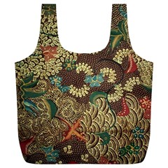 Traditional Batik Art Pattern Full Print Recycle Bags (L) 