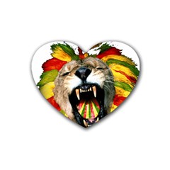 Reggae Lion Rubber Coaster (Heart) 