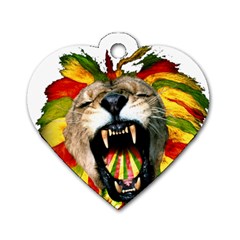 Reggae Lion Dog Tag Heart (Two Sides)