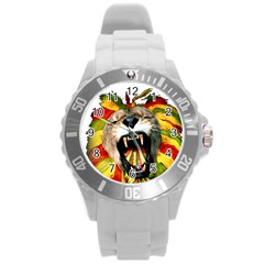 Reggae Lion Round Plastic Sport Watch (L)