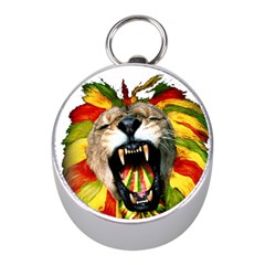 Reggae Lion Mini Silver Compasses