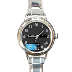 Standard Computer Case Front Round Italian Charm Watch