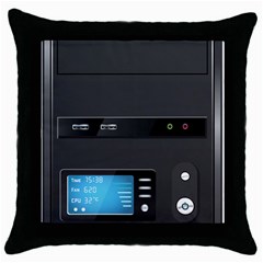 Standard Computer Case Front Throw Pillow Case (Black)