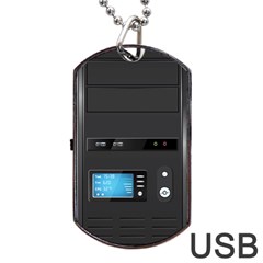 Standard Computer Case Front Dog Tag USB Flash (Two Sides)