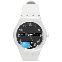 Standard Computer Case Front Round Plastic Sport Watch (M)