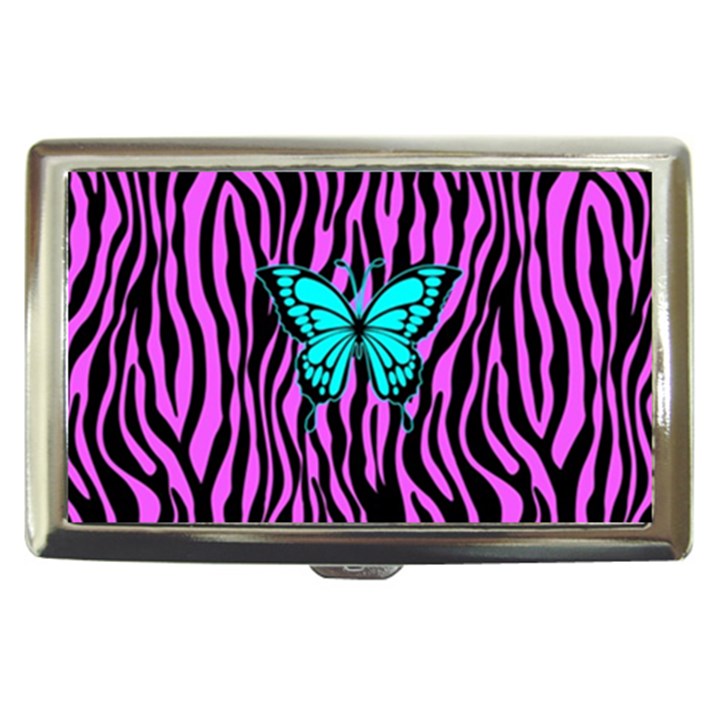 Zebra Stripes Black Pink   Butterfly Turquoise Cigarette Money Cases