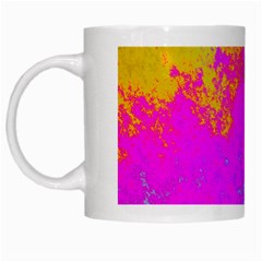 Grunge Radial Gradients Red Yellow Pink Cyan Green White Mugs by EDDArt