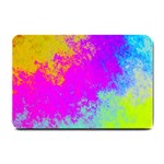 Grunge Radial Gradients Red Yellow Pink Cyan Green Small Doormat  24 x16  Door Mat