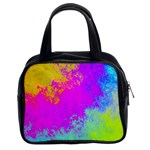 Grunge Radial Gradients Red Yellow Pink Cyan Green Classic Handbags (2 Sides) Front