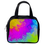 Grunge Radial Gradients Red Yellow Pink Cyan Green Classic Handbags (2 Sides) Back