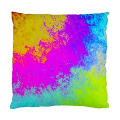 Grunge Radial Gradients Red Yellow Pink Cyan Green Standard Cushion Case (one Side) by EDDArt