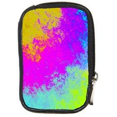 Grunge Radial Gradients Red Yellow Pink Cyan Green Compact Camera Cases by EDDArt