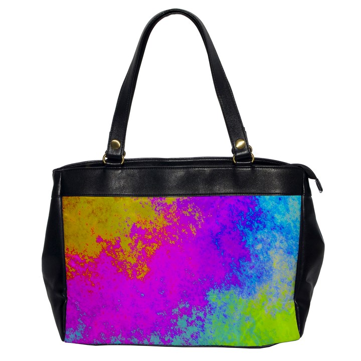 Grunge Radial Gradients Red Yellow Pink Cyan Green Office Handbags