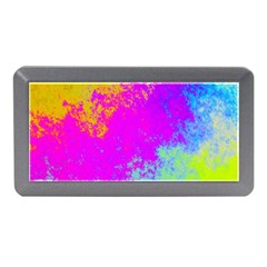 Grunge Radial Gradients Red Yellow Pink Cyan Green Memory Card Reader (mini) by EDDArt