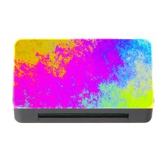 Grunge Radial Gradients Red Yellow Pink Cyan Green Memory Card Reader With Cf by EDDArt