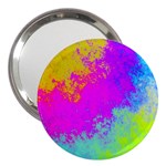 Grunge Radial Gradients Red Yellow Pink Cyan Green 3  Handbag Mirrors Front