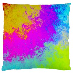 Grunge Radial Gradients Red Yellow Pink Cyan Green Standard Flano Cushion Case (two Sides) by EDDArt