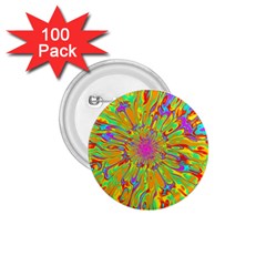 Magic Ripples Flower Power Mandala Neon Colored 1 75  Buttons (100 Pack)  by EDDArt