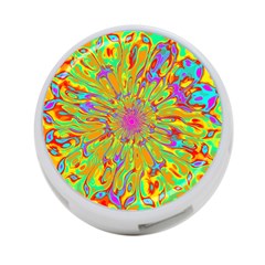 Magic Ripples Flower Power Mandala Neon Colored 4-port Usb Hub (one Side) by EDDArt