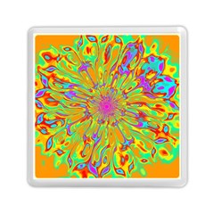 Magic Ripples Flower Power Mandala Neon Colored Memory Card Reader (square)  by EDDArt