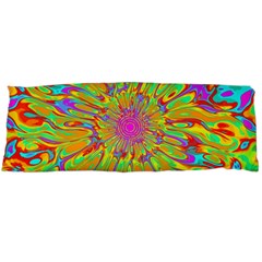 Magic Ripples Flower Power Mandala Neon Colored Body Pillow Case (dakimakura) by EDDArt