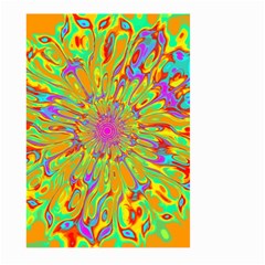 Magic Ripples Flower Power Mandala Neon Colored Large Garden Flag (two Sides) by EDDArt