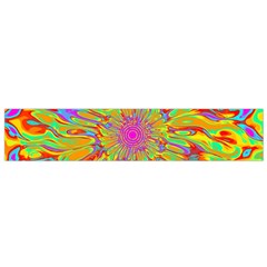 Magic Ripples Flower Power Mandala Neon Colored Flano Scarf (small) by EDDArt