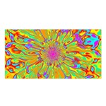 Magic Ripples Flower Power Mandala Neon Colored Satin Shawl Front