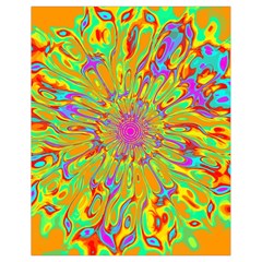 Magic Ripples Flower Power Mandala Neon Colored Drawstring Bag (small) by EDDArt